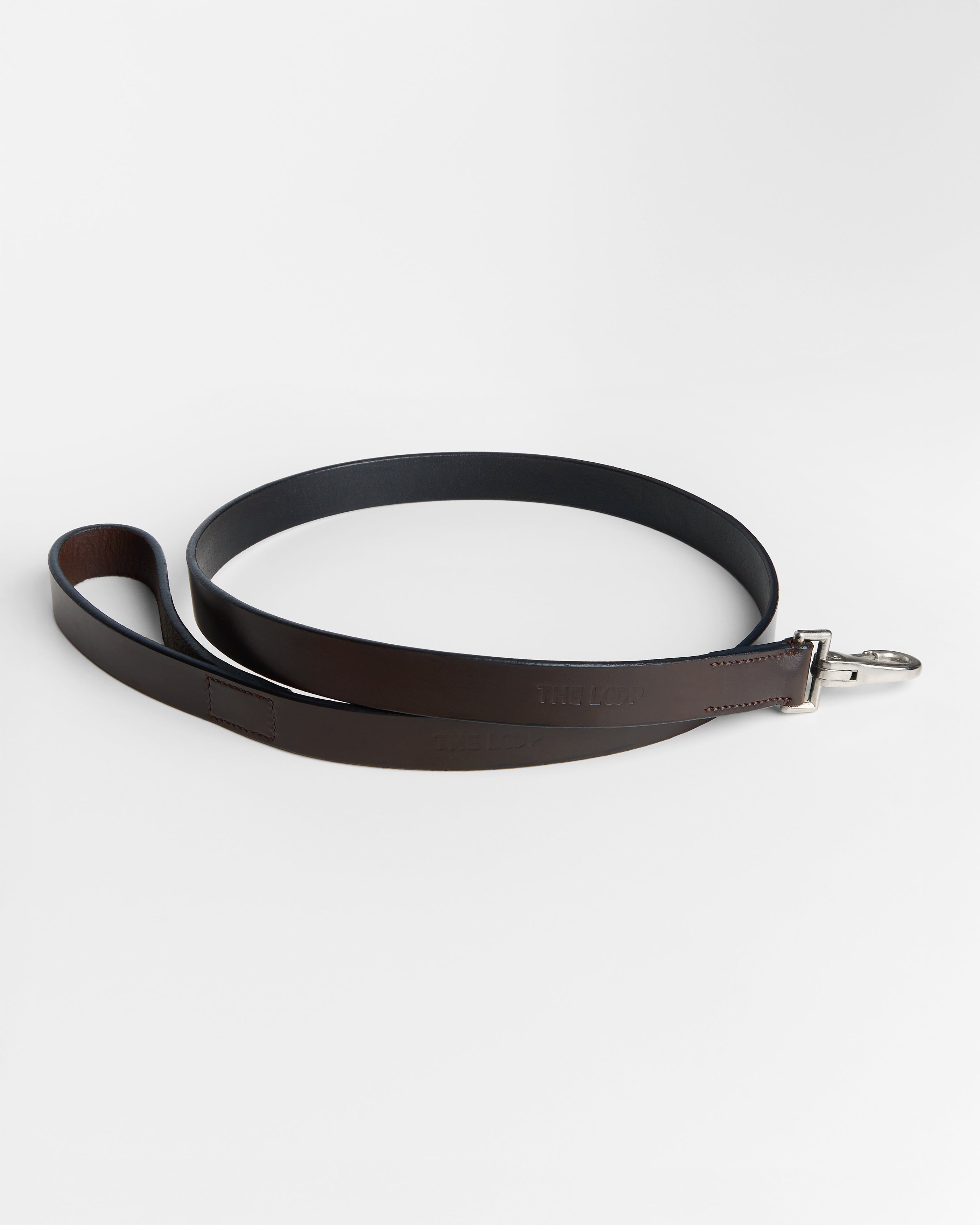 Laisse en cuir - Marron foncé