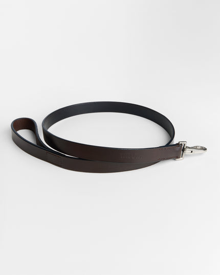 Laisse en cuir - Marron foncé